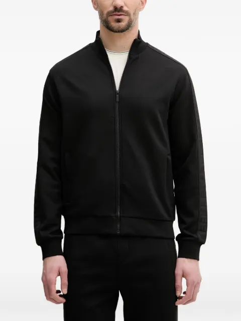 Karl Lagerfeld logo-tape zip-up sweatshirt