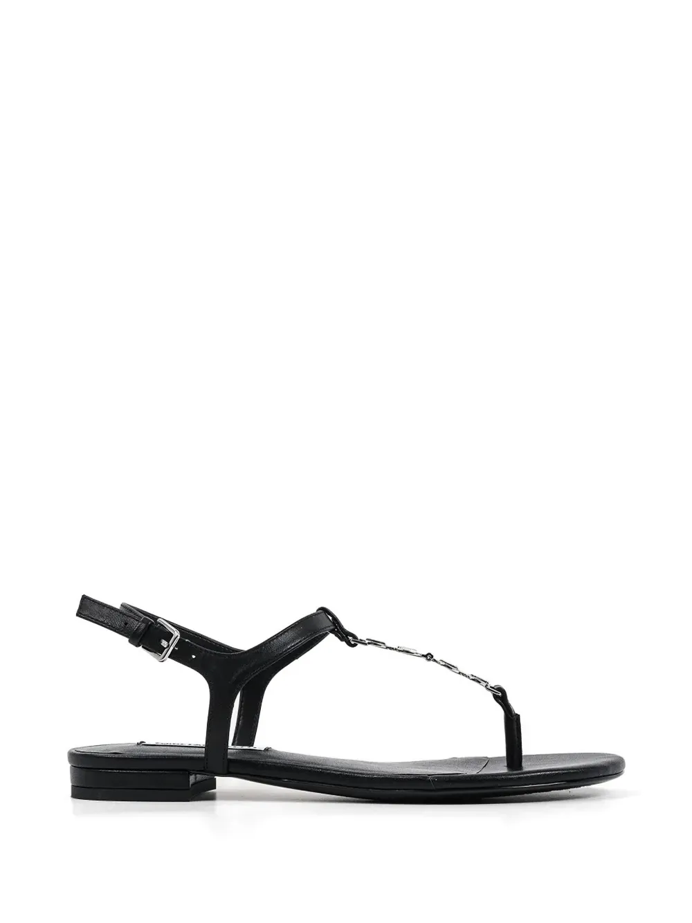 Karl Lagerfeld logo-lettering T-strap sandals - Schwarz