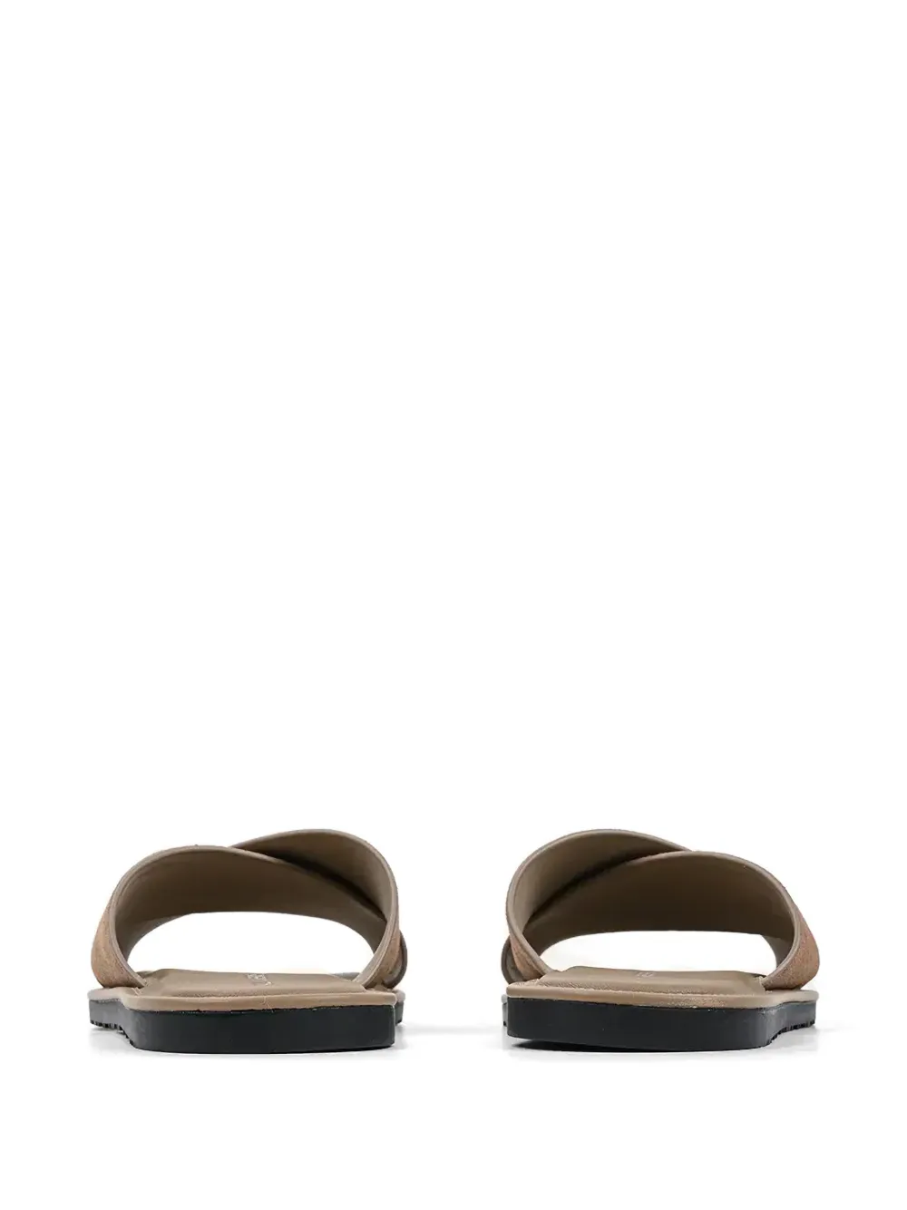 Karl Lagerfeld criss-cross suede slides Bruin