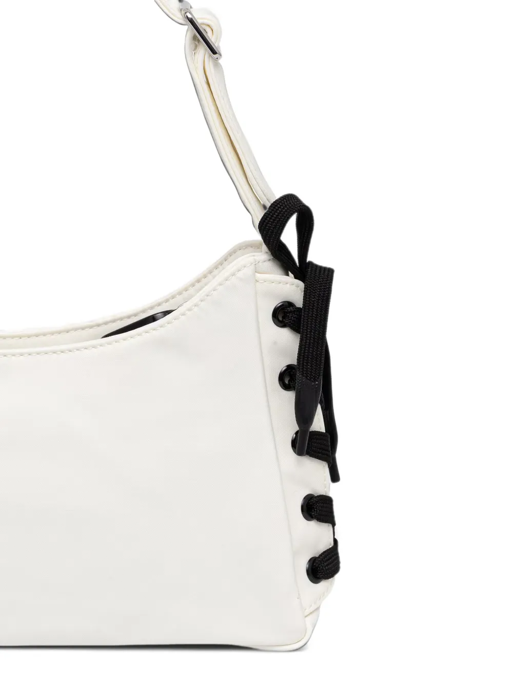 Karl Lagerfeld Jeans lace-up logo-patch tote bag Wit
