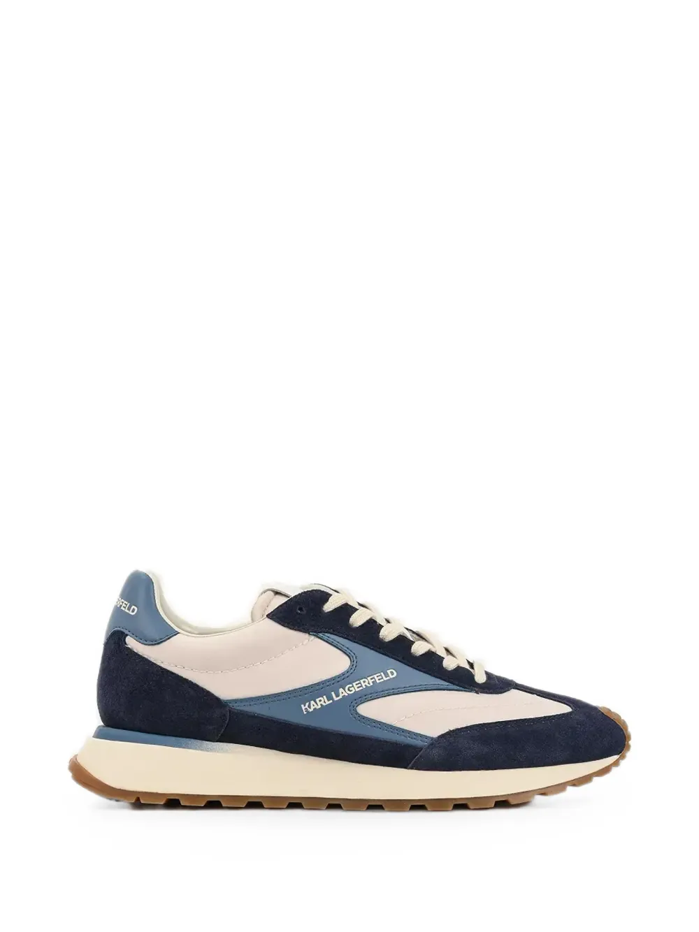 Karl Lagerfeld Kairo panelled suede-trimmed sneakers - Blu