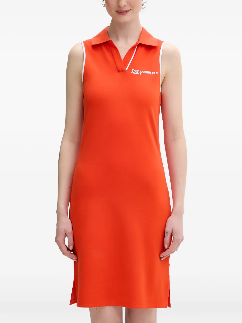 Karl Lagerfeld Jeans Mouwloze mini-jurk Oranje