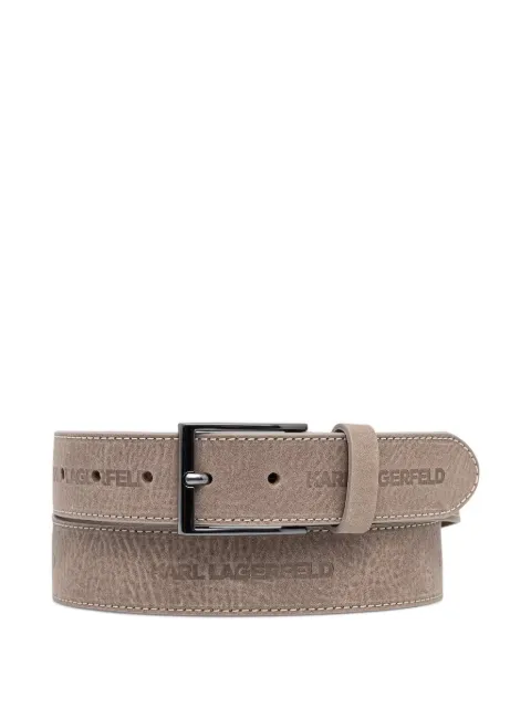 Karl Lagerfeld logo-debossed topstitched belt