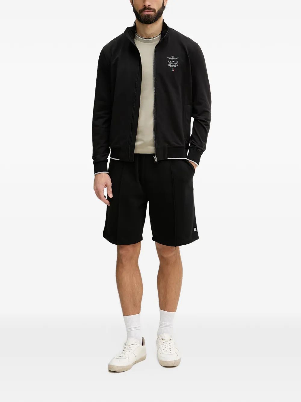 Karl Lagerfeld T-shirt met geborduurd logo en afwerking Beige