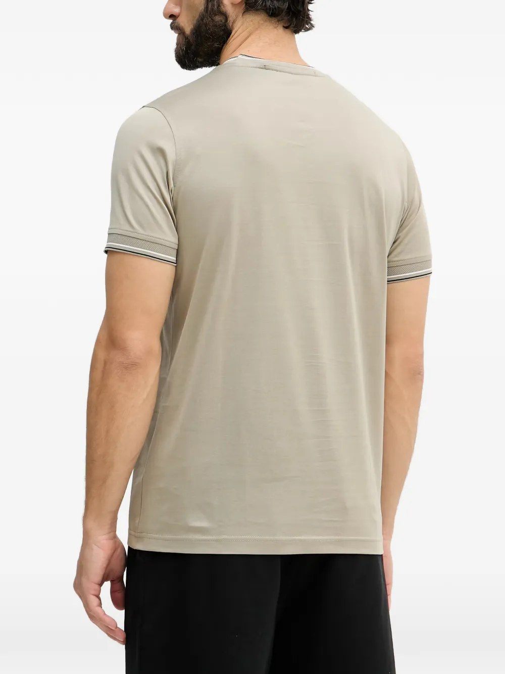 Karl Lagerfeld T-shirt met geborduurd logo en afwerking Beige