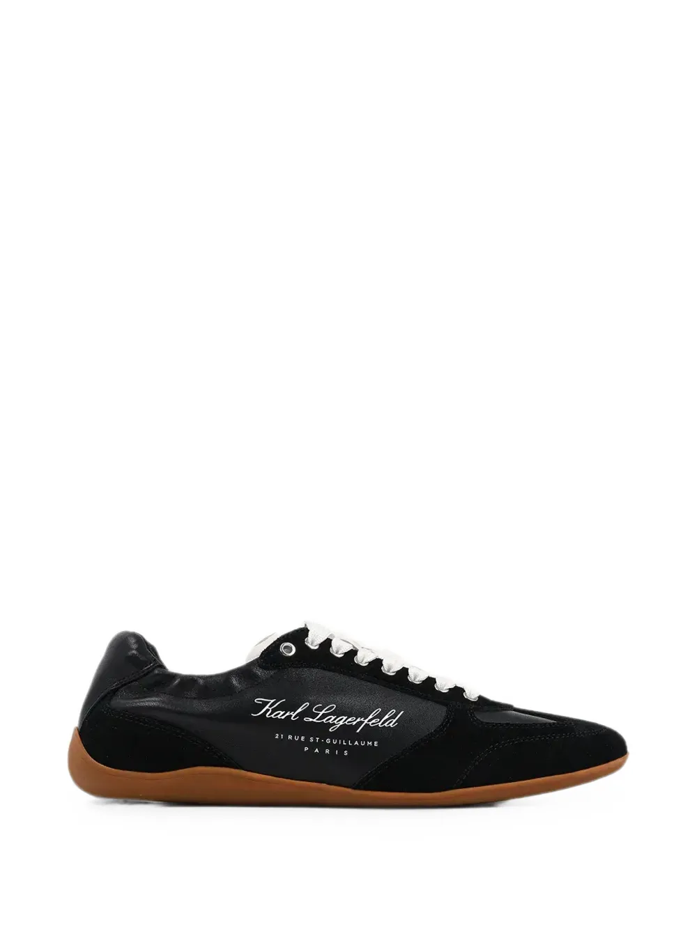 Karl Lagerfeld logo-print panelled sneakers Zwart