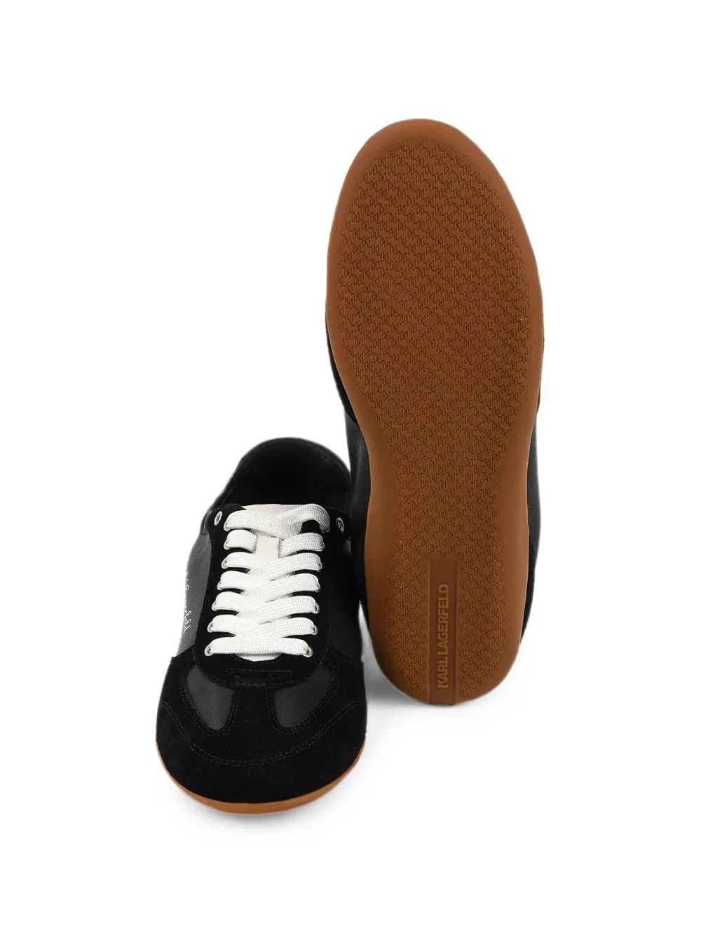 Karl Lagerfeld logo-print panelled sneakers Zwart