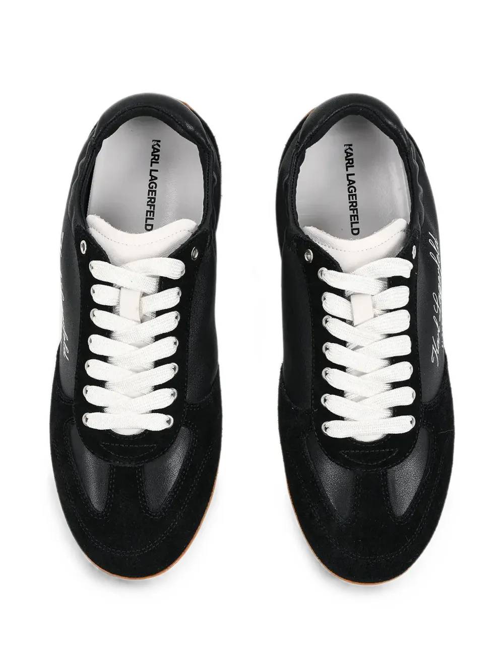 Karl Lagerfeld logo-print panelled sneakers Zwart