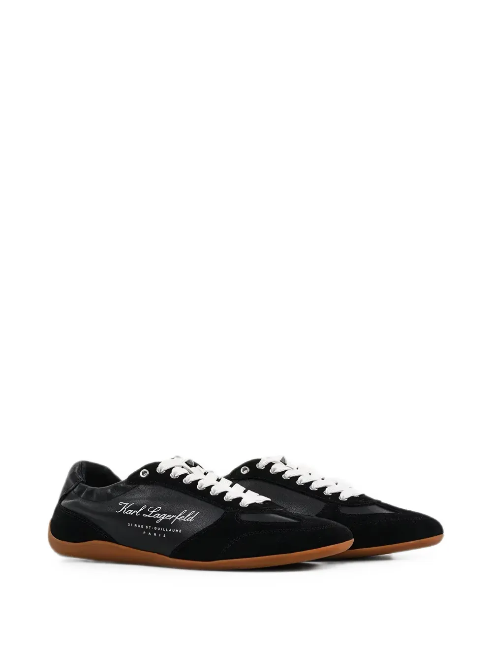 Karl Lagerfeld logo-print panelled sneakers Zwart