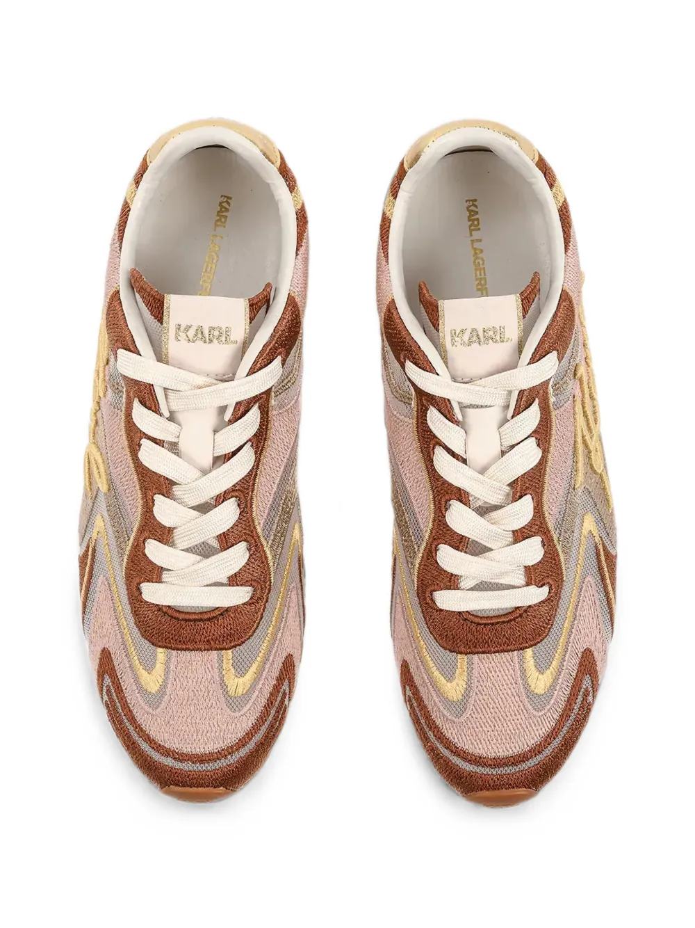 Karl Lagerfeld logo-embroidered sneakers Bruin