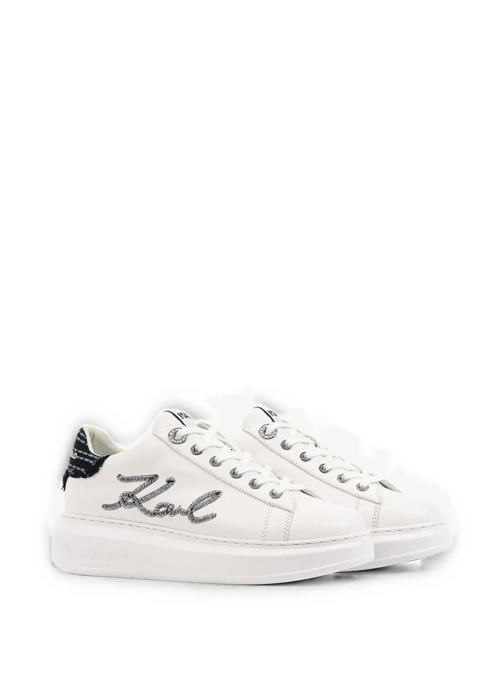 Karl Lagerfeld logo-detail platform sneakers Wit