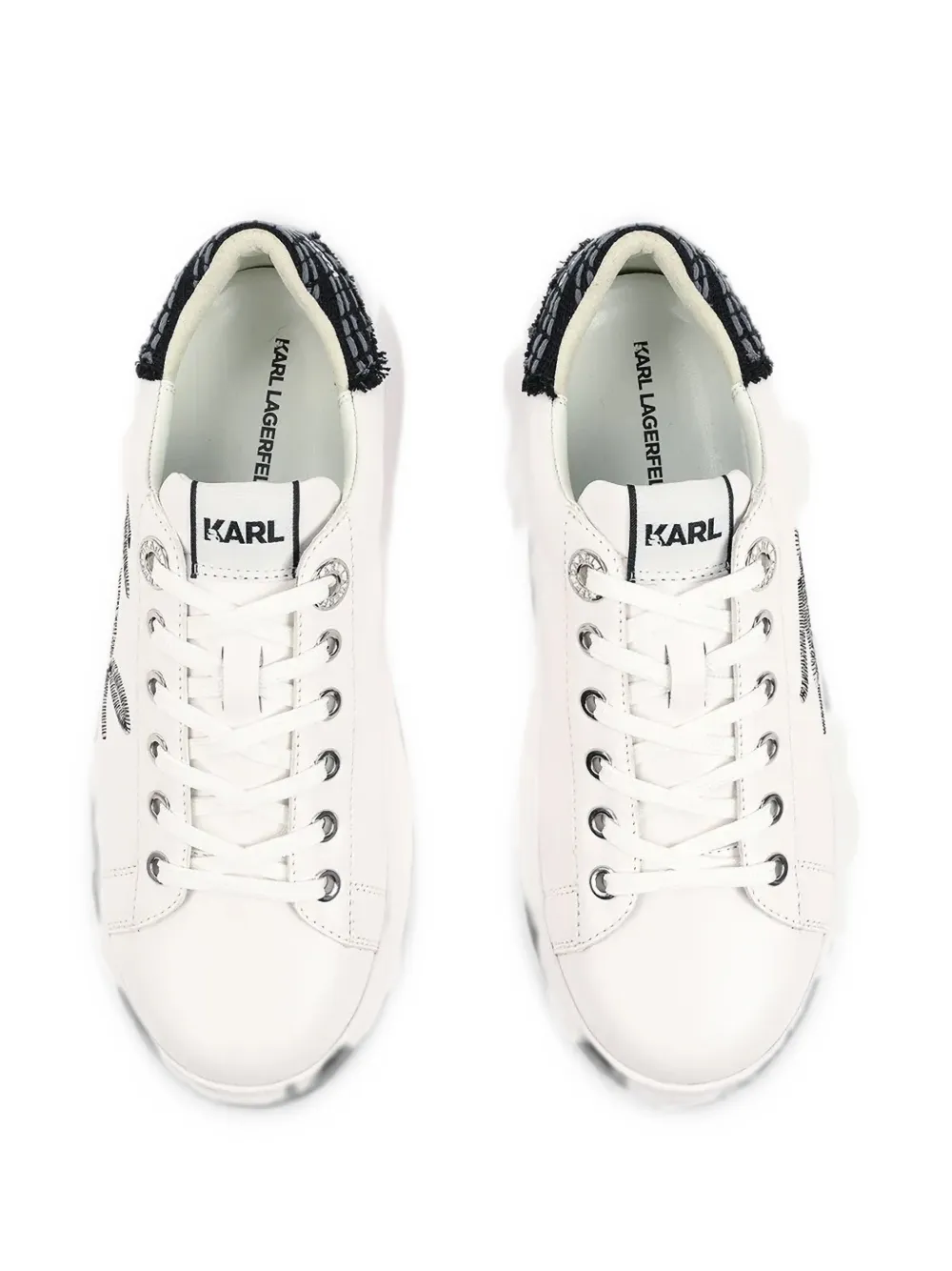 Karl Lagerfeld logo-detail platform sneakers Wit