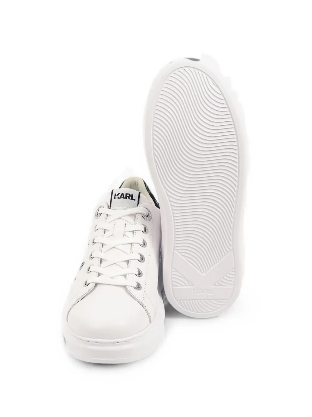 Karl Lagerfeld logo-detail platform sneakers Wit