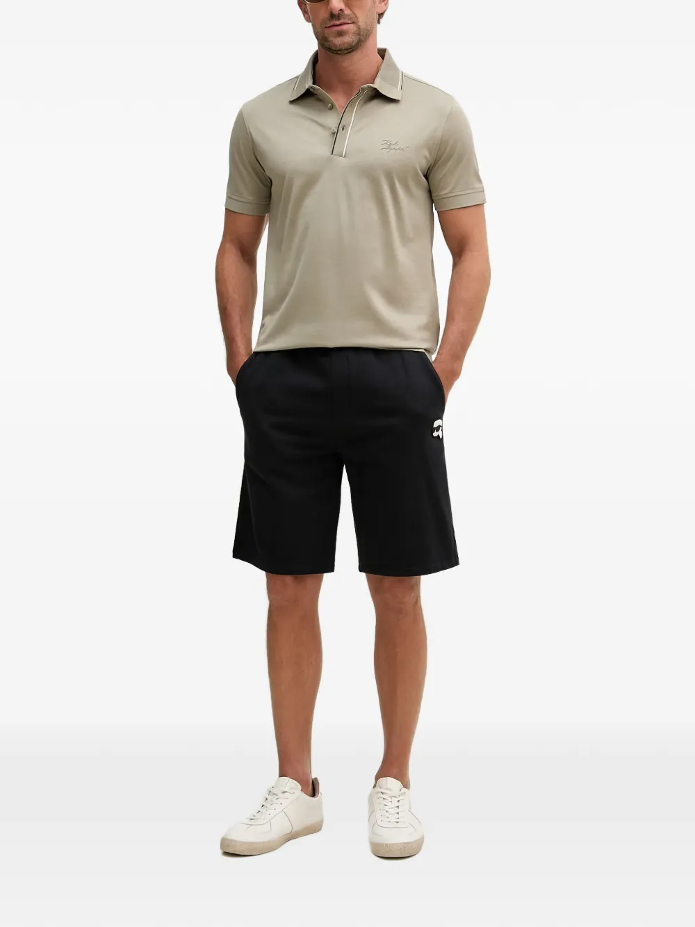 Karl Lagerfeld Shorts met trekkoord Zwart
