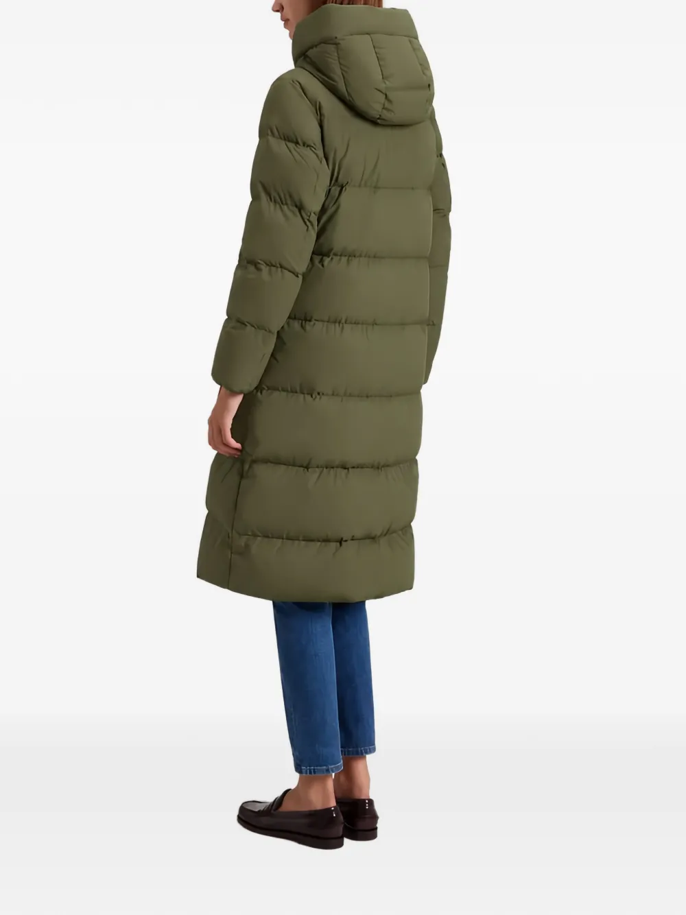 Woolrich Madison hooded quilted coat Groen