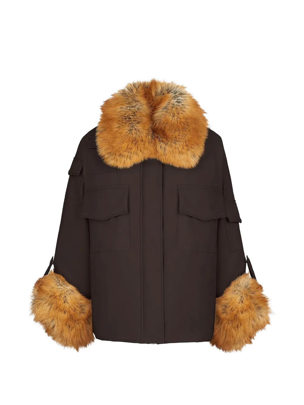 Canadian Yoho faux-fur trim multi-pocket jacket Bruin