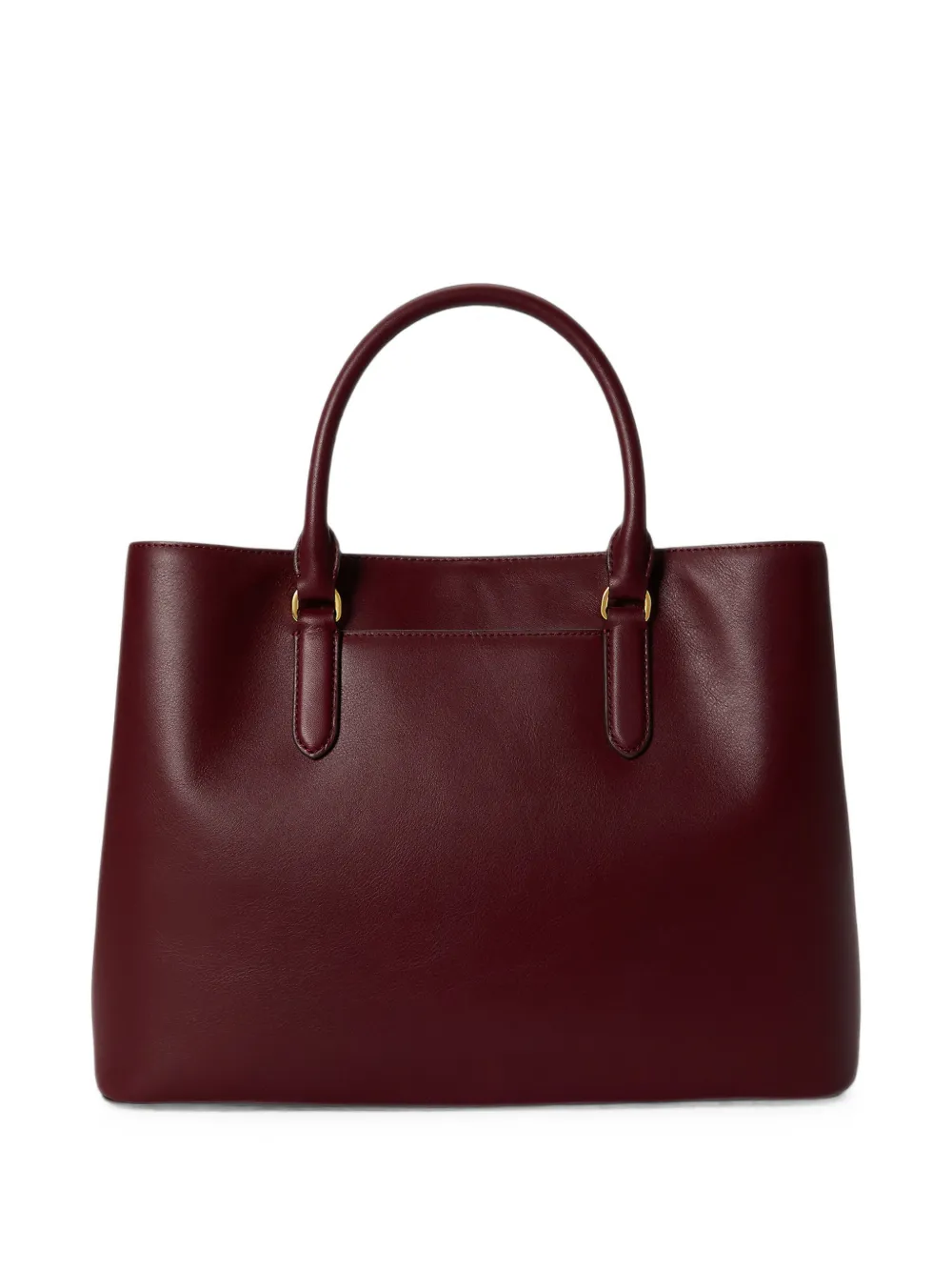 Lauren Ralph Lauren Grote Marcy leren shopper met logo-plakkaat Rood