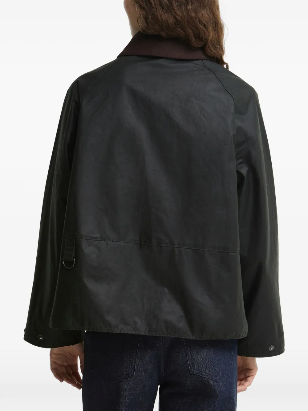 Barbour waxed multi-pocket jacket Groen