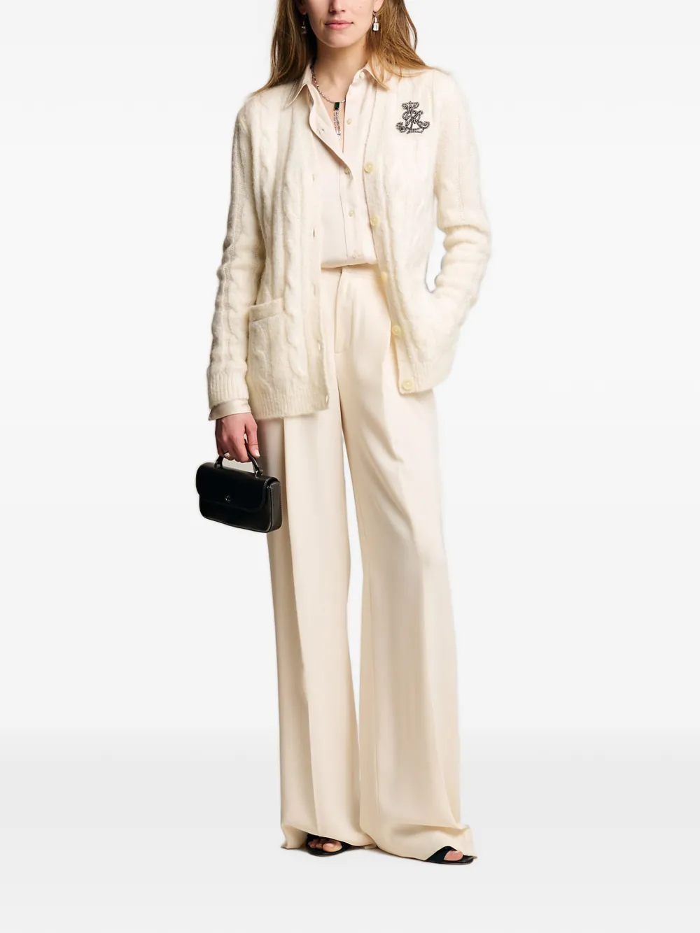 Lauren Ralph Lauren Fijngebreid vest Beige