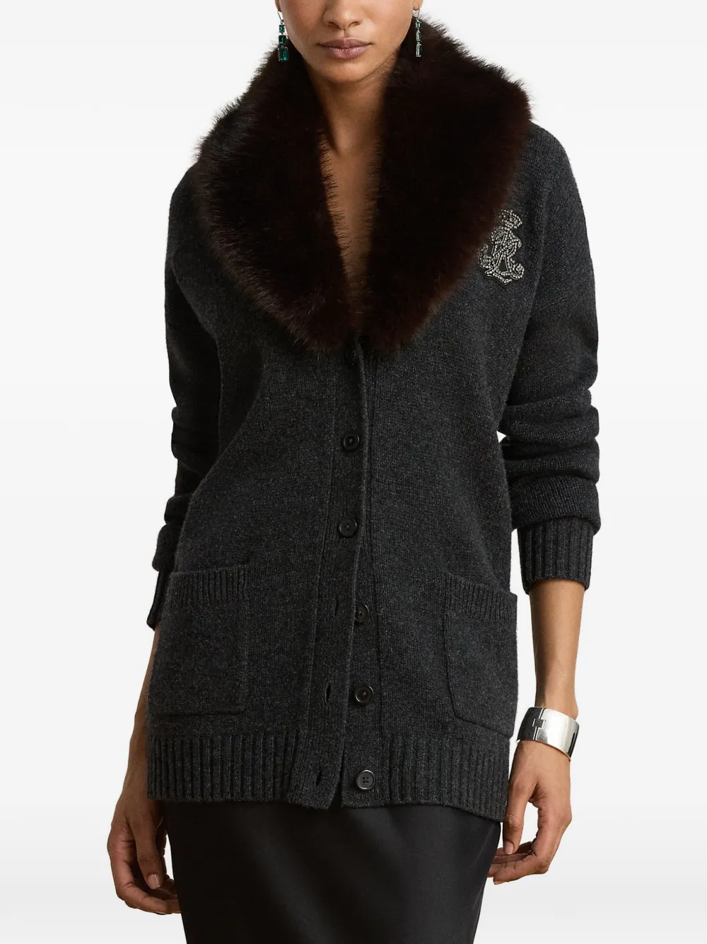 Lauren Ralph Lauren Vest verfraaid met logo's Grijs