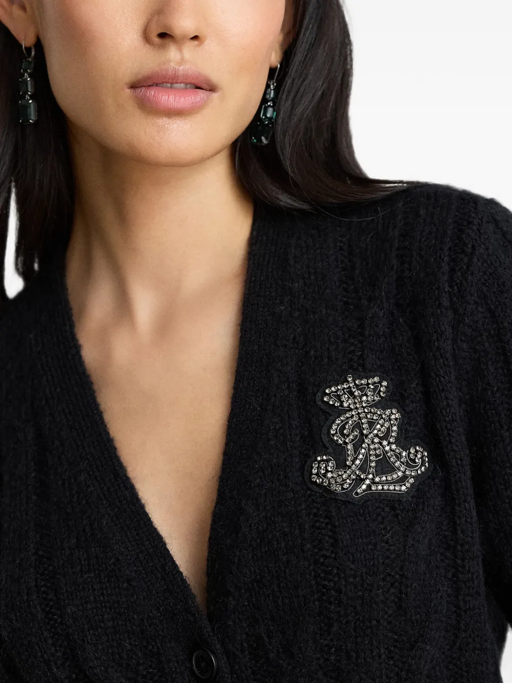 Lauren Ralph Lauren Fijngebreid vest Zwart