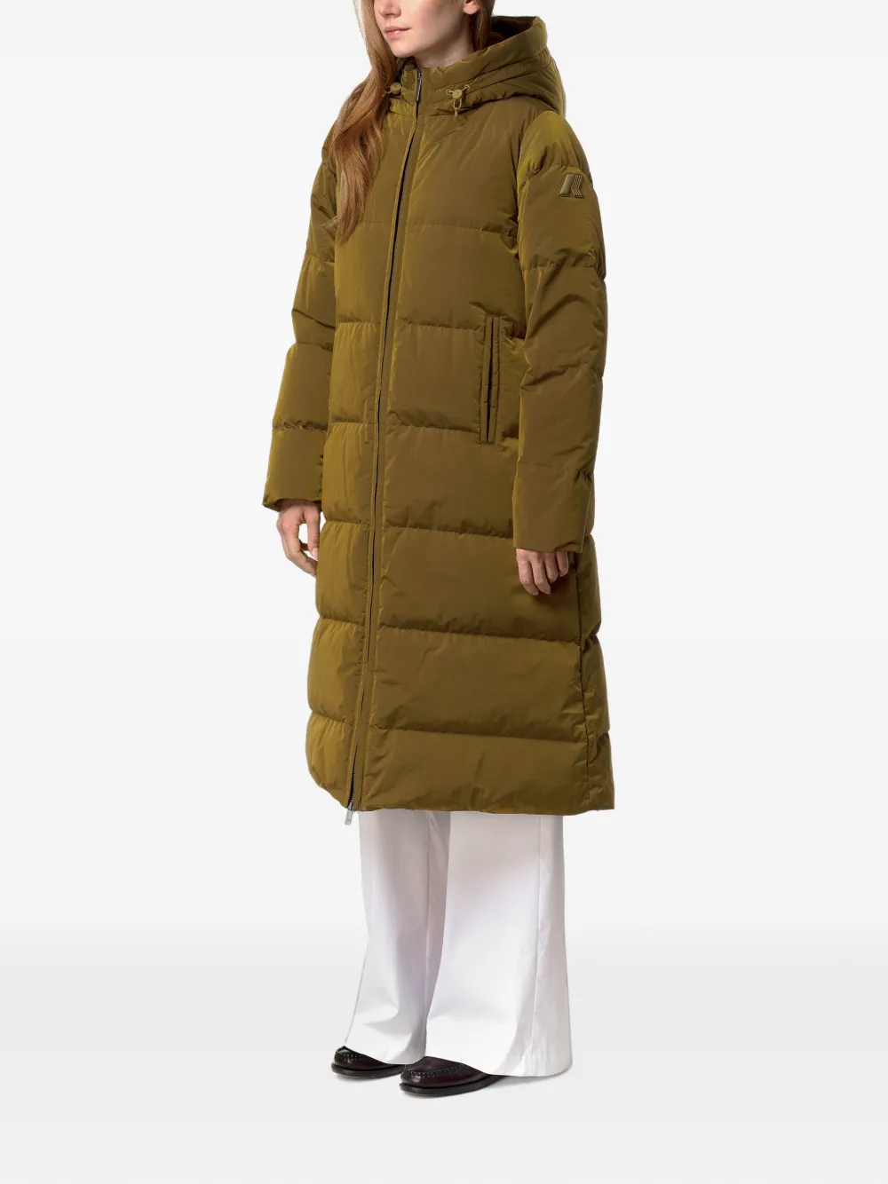 K-Way Gewatteerde parka met capuchon Bruin