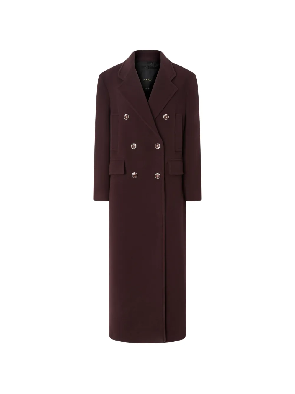 PINKO double-breasted longline coat - Purple