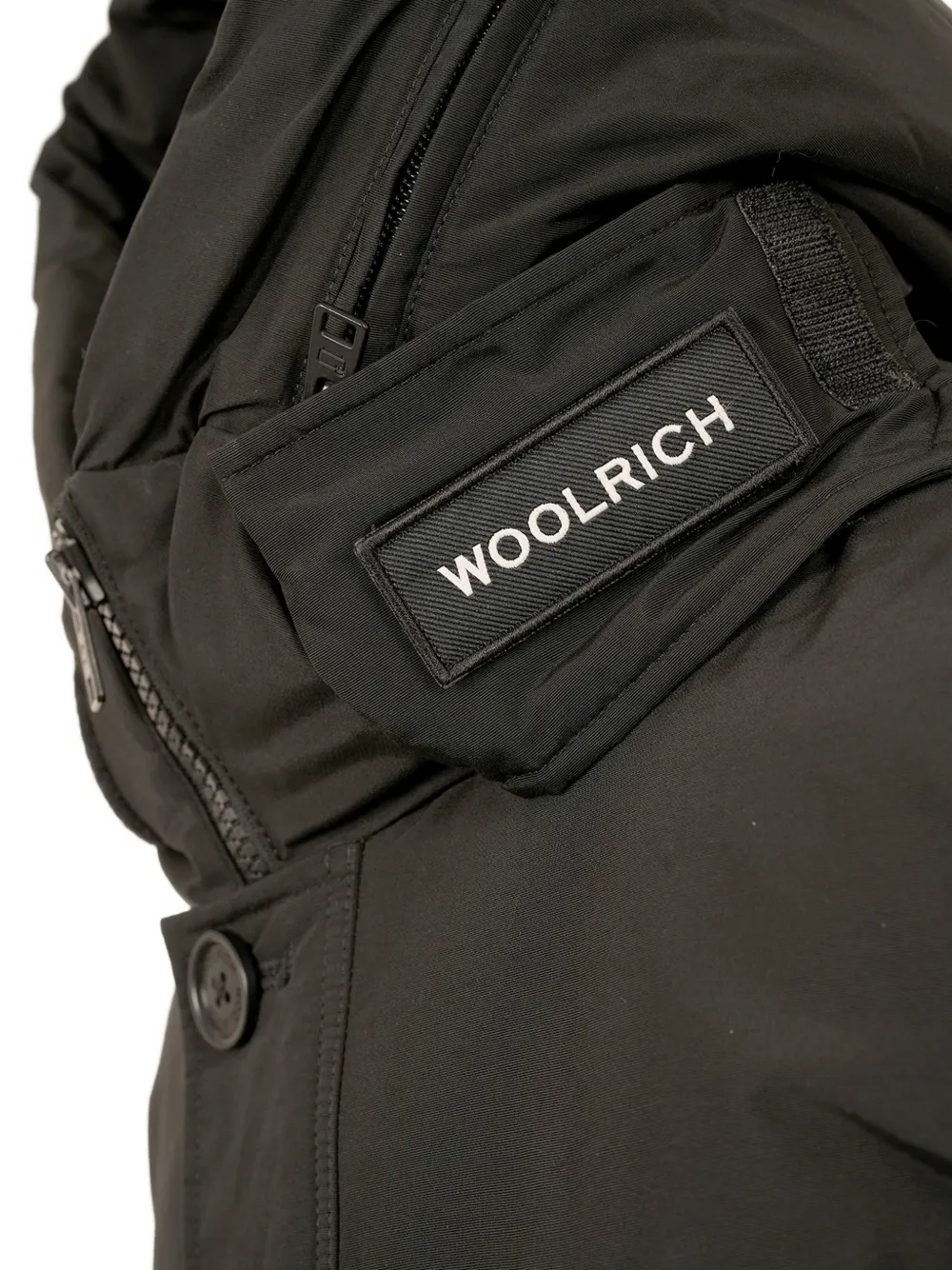 Woolrich Jack met capuchon en rits Zwart