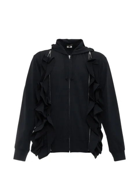 Comme des Garçons Homme Plus hættetrøje med flæser og lynlås