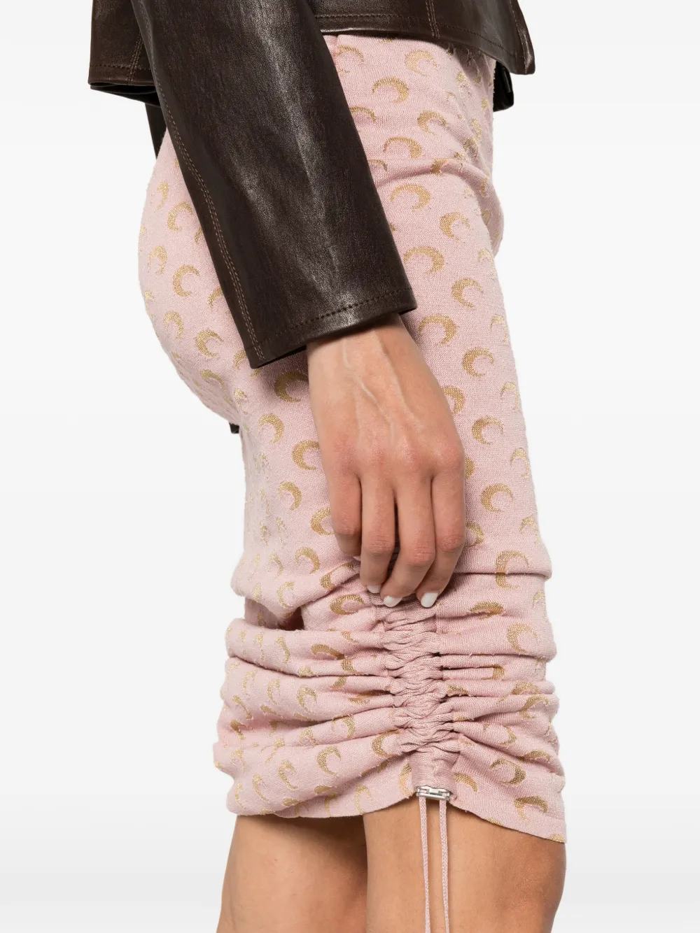 Marine Serre Rok met maanprint Roze