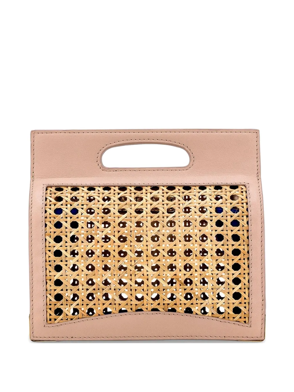 Tyler Ellis Stella leather wicker tote bag - Toni neutri