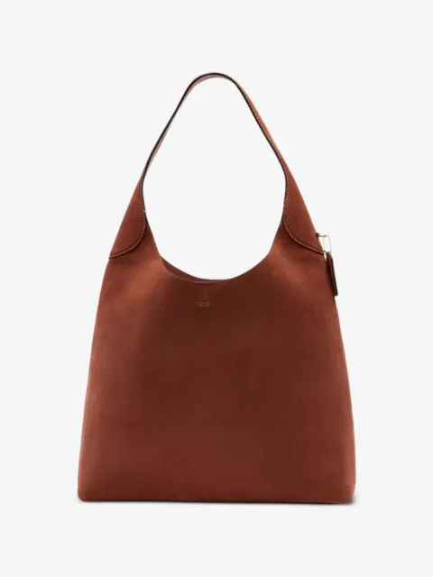 Coach Brooklyn 39 suede logo-print tote bag