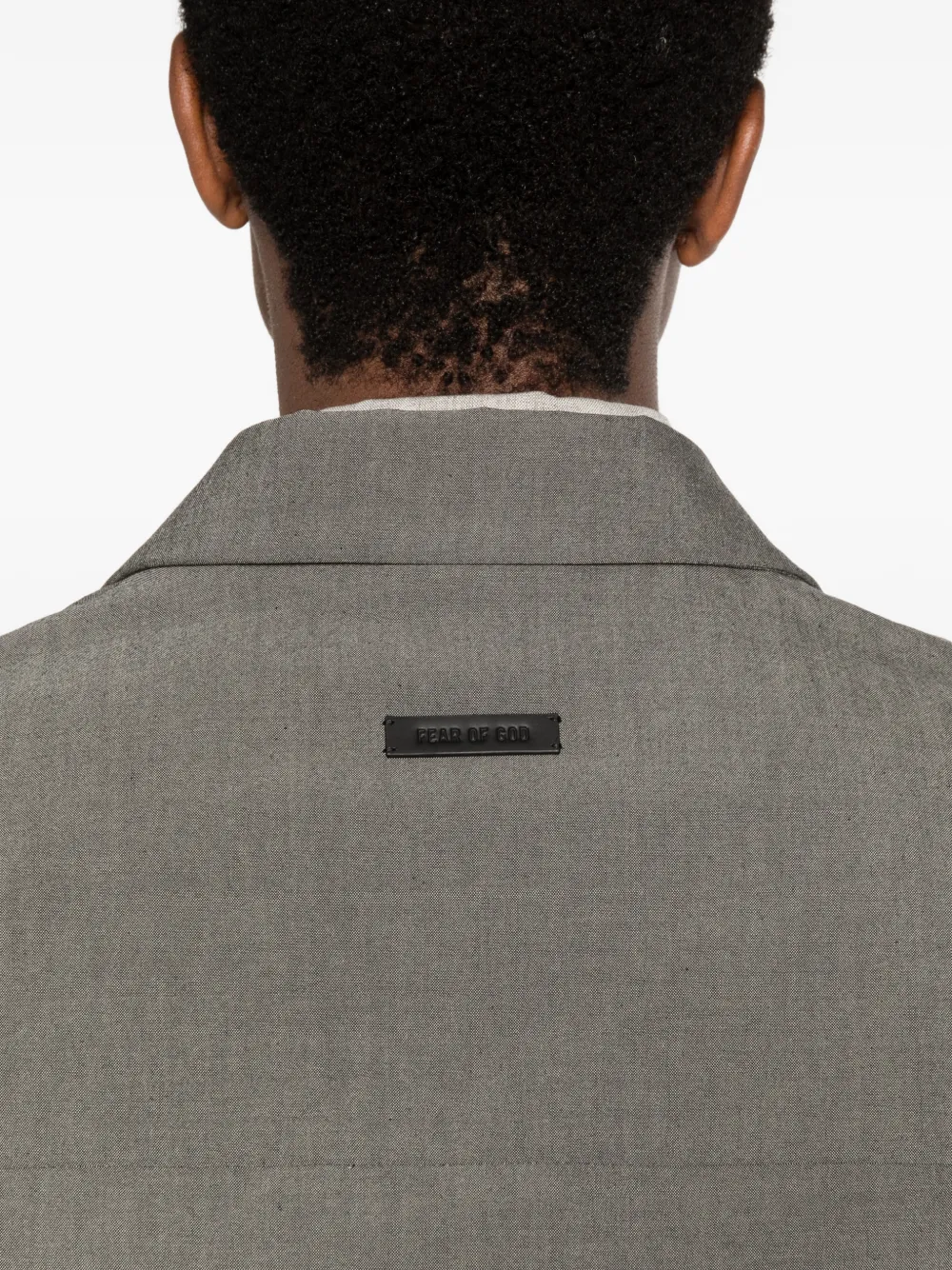 Fear Of God Shirtjack met gekerfde revers en drukknopen Grijs