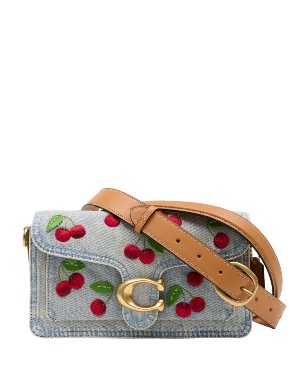 Coach Tabby 26 cherry-embroidered shoulder bag - Blu