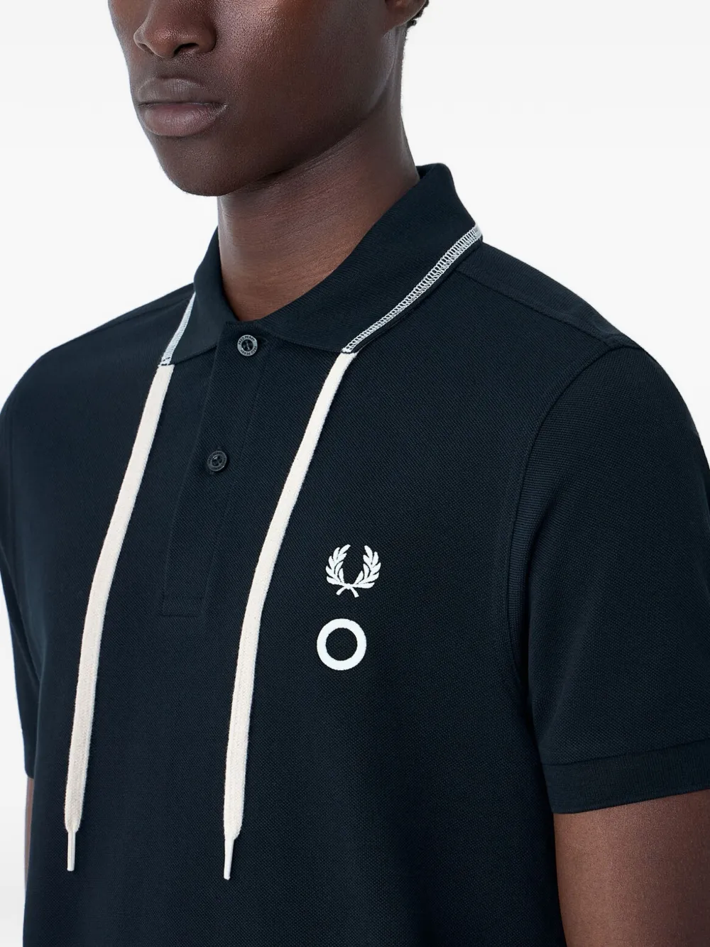 Fred Perry x Craig Green poloshirt met trekkoord Zwart