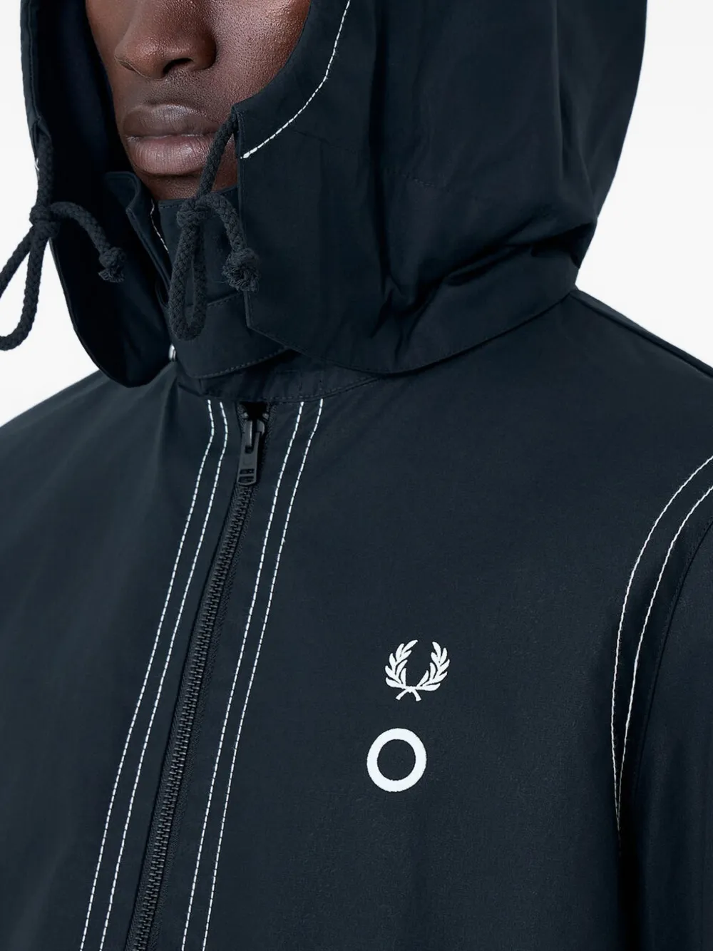 Fred Perry x Craig Green hoodie met ritssluiting Zwart