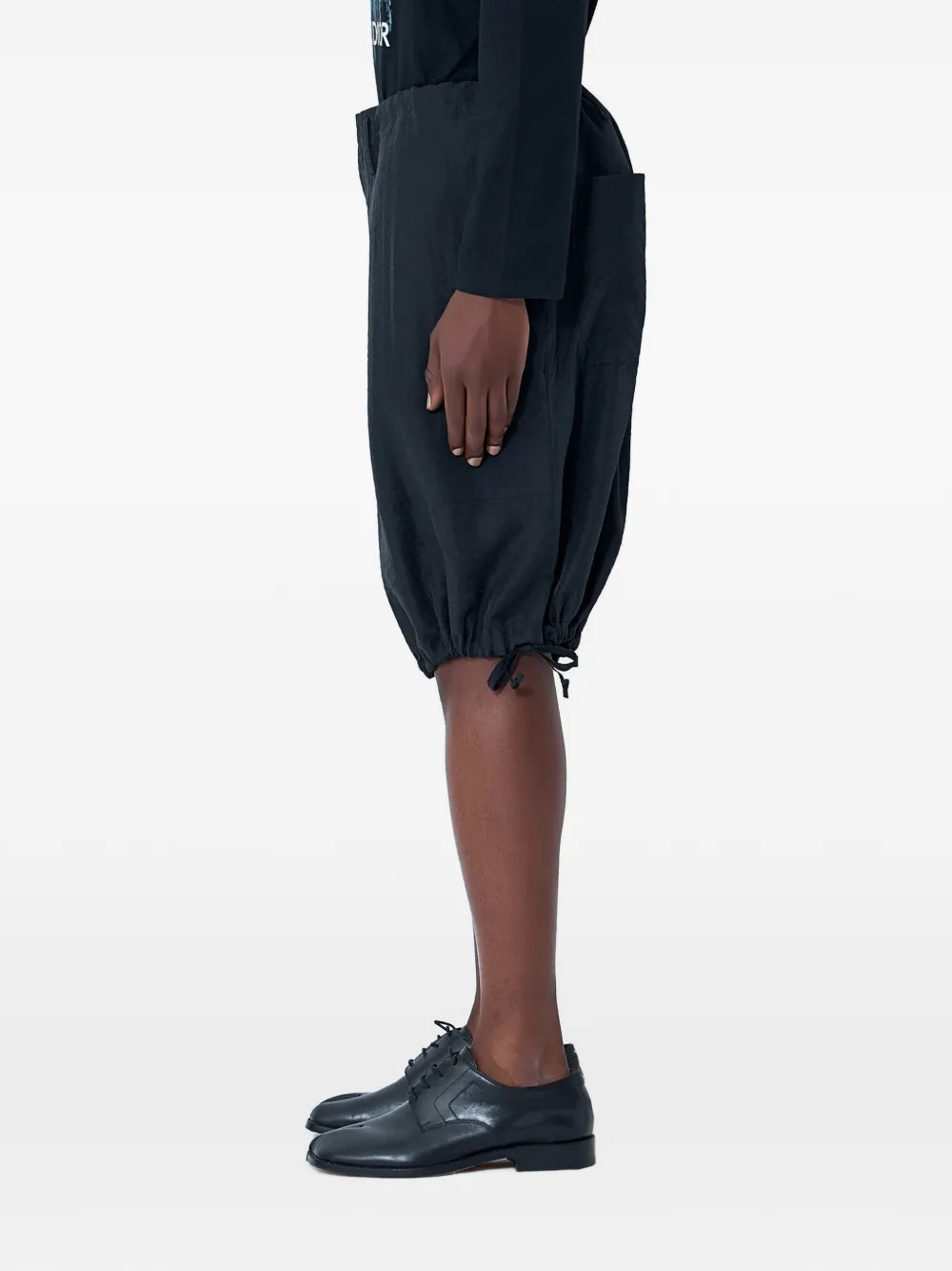 Yohji Yamamoto Shorts met trekkoord Zwart