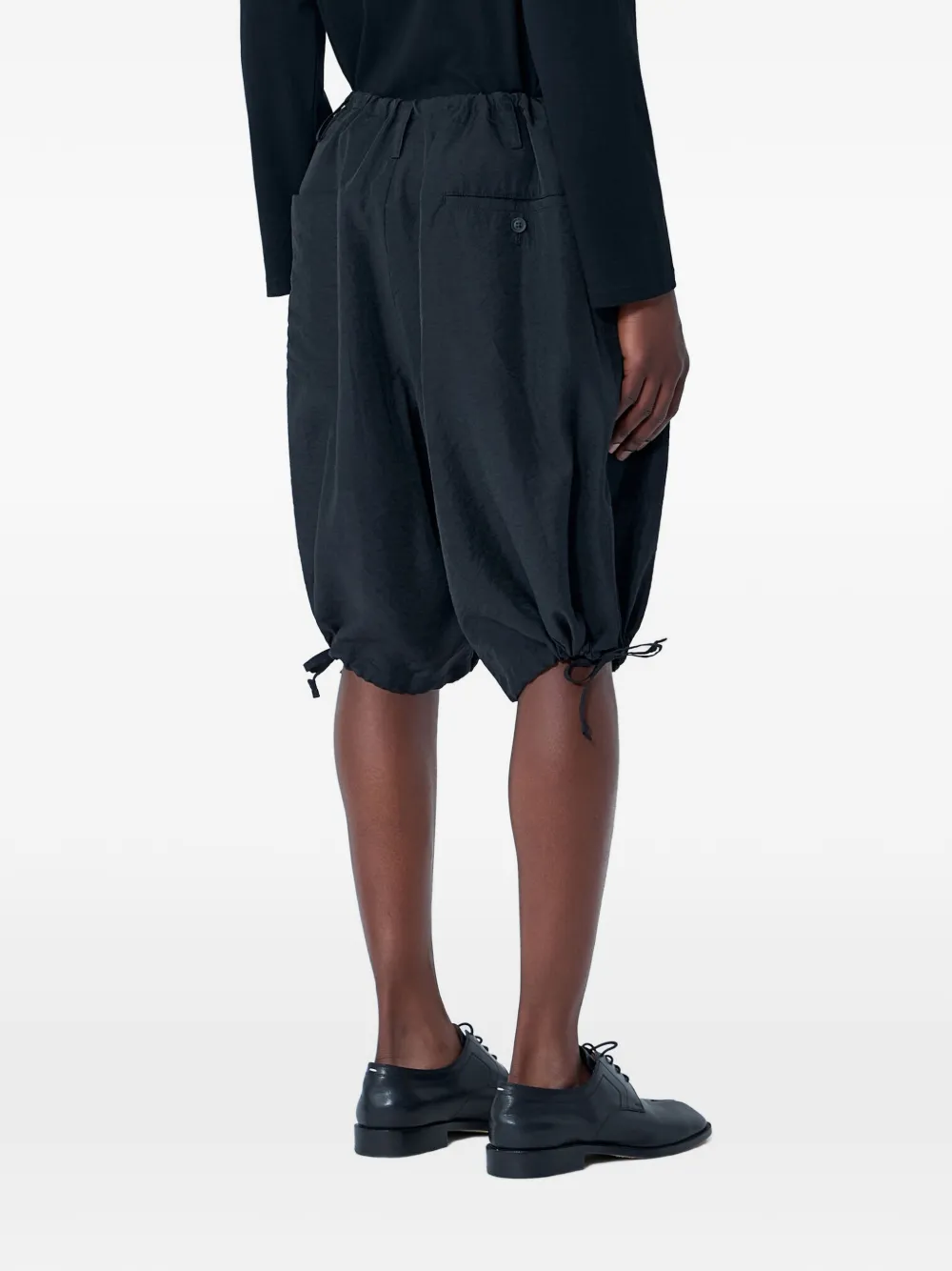 Yohji Yamamoto Shorts met trekkoord Zwart