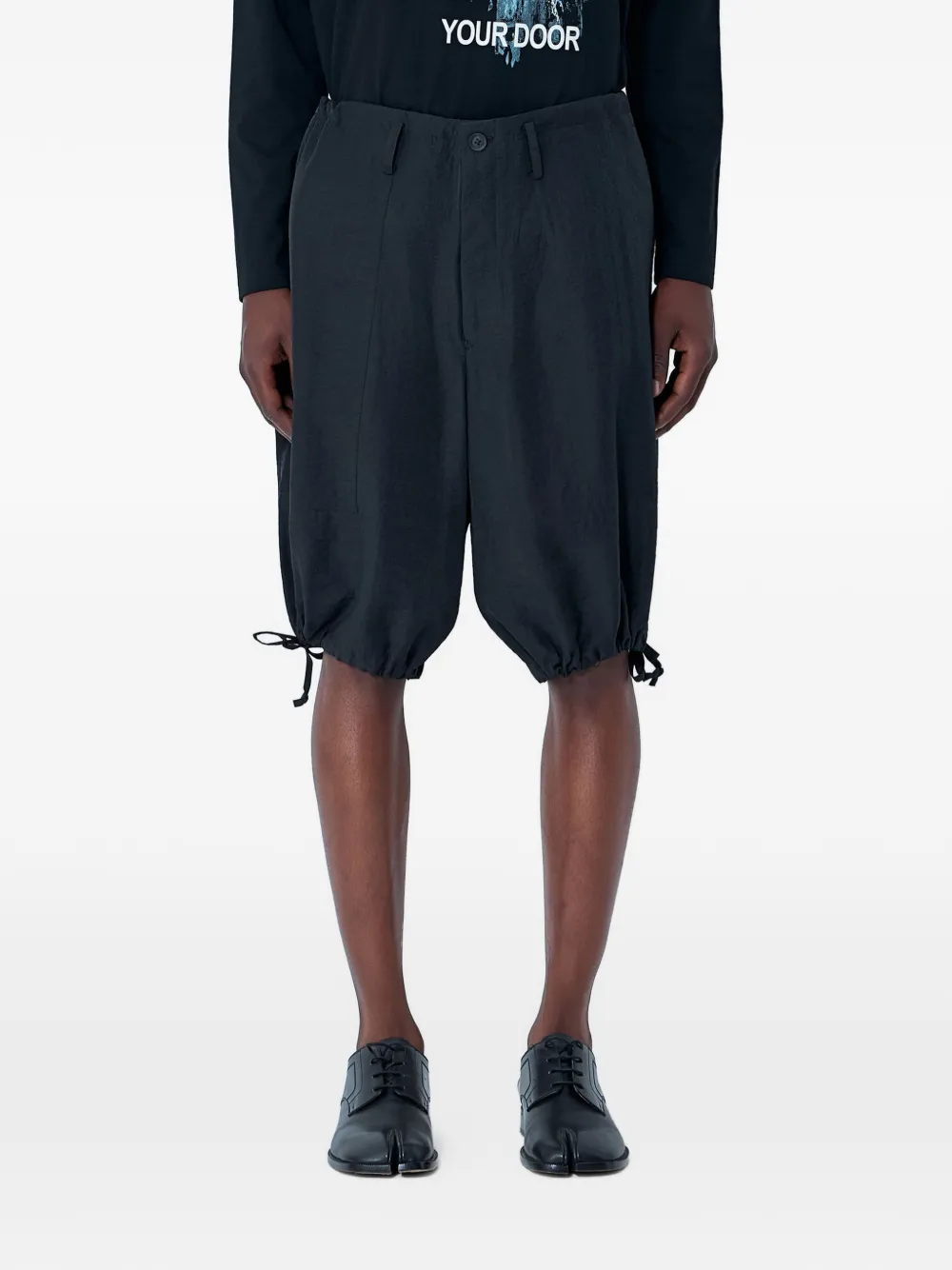 Yohji Yamamoto drawstring shorts - Nero