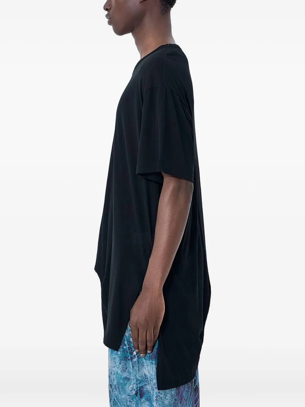 Yohji Yamamoto T-shirt met ronde hals Zwart