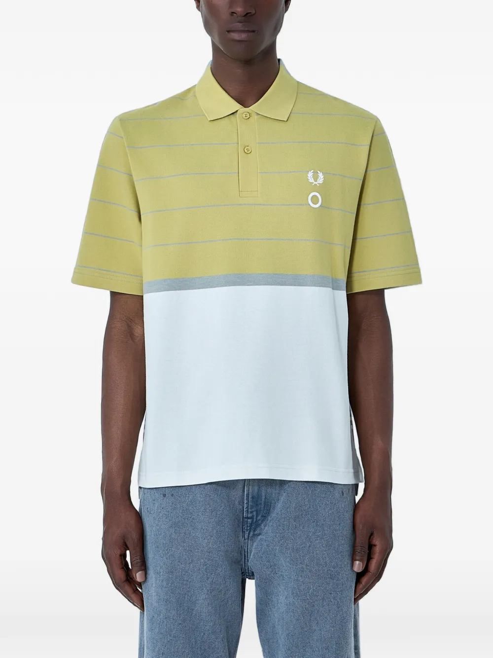Fred Perry buttoned striped polo shirt - Verde
