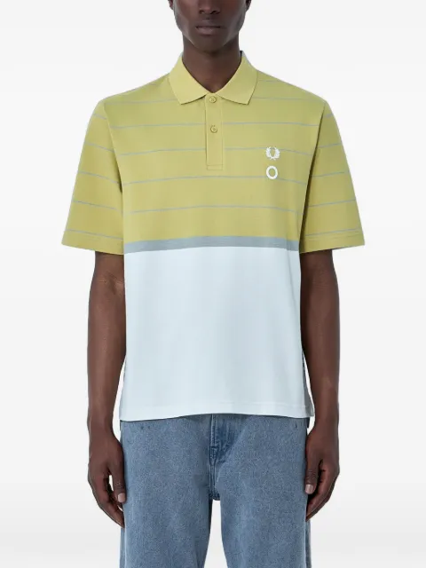 Fred Perry buttoned striped polo shirt