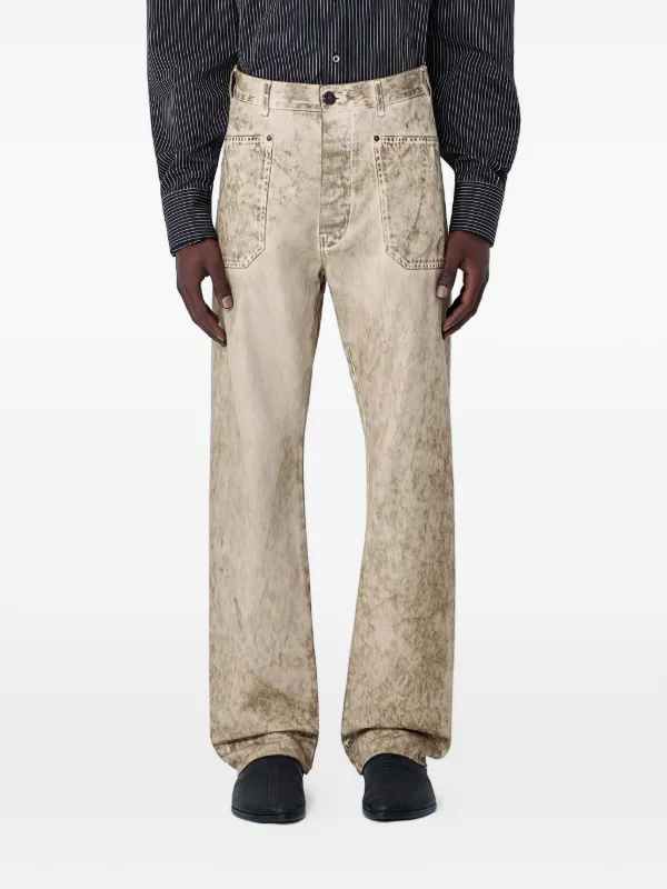 Vivienne Westwood Logo-patch Five-pocket Jeans in Neutrals