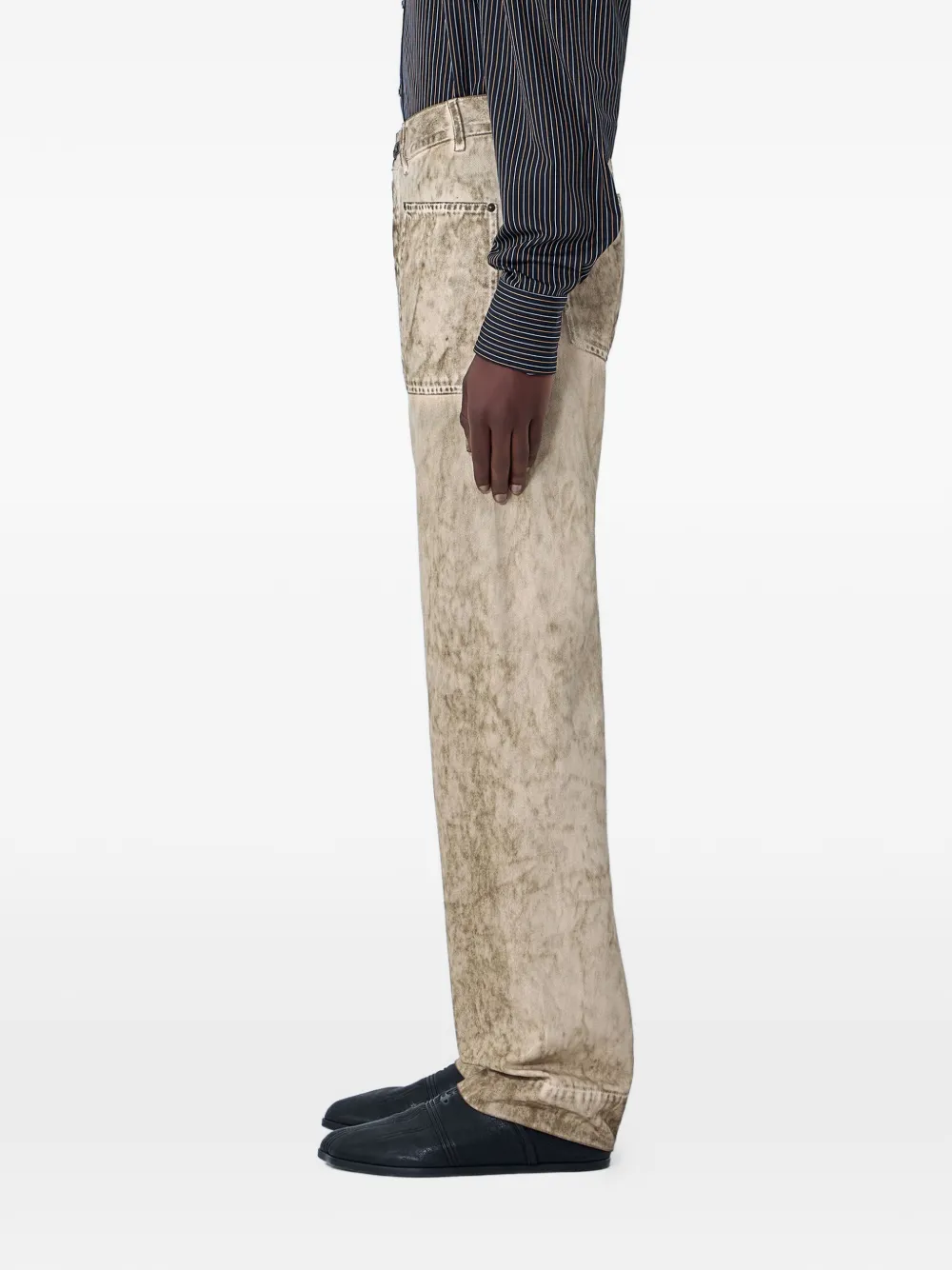 Vivienne Westwood Jeans met logopatch en vijf zakken Beige