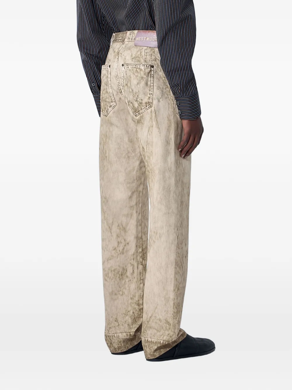 Vivienne Westwood Jeans met logopatch en vijf zakken Beige