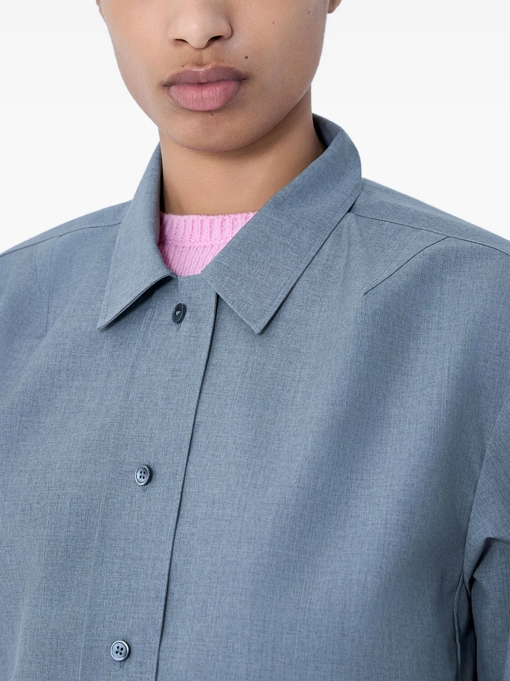 Jil Sander Cropped jack Blauw