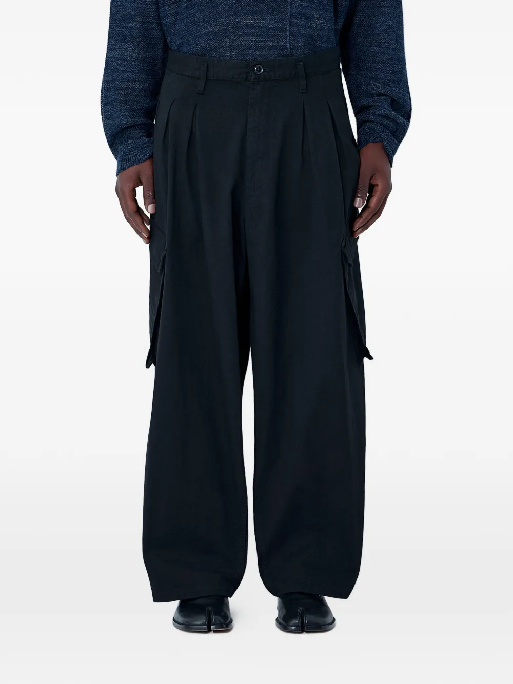 Yohji Yamamoto belt-loop pocket trousers - Nero