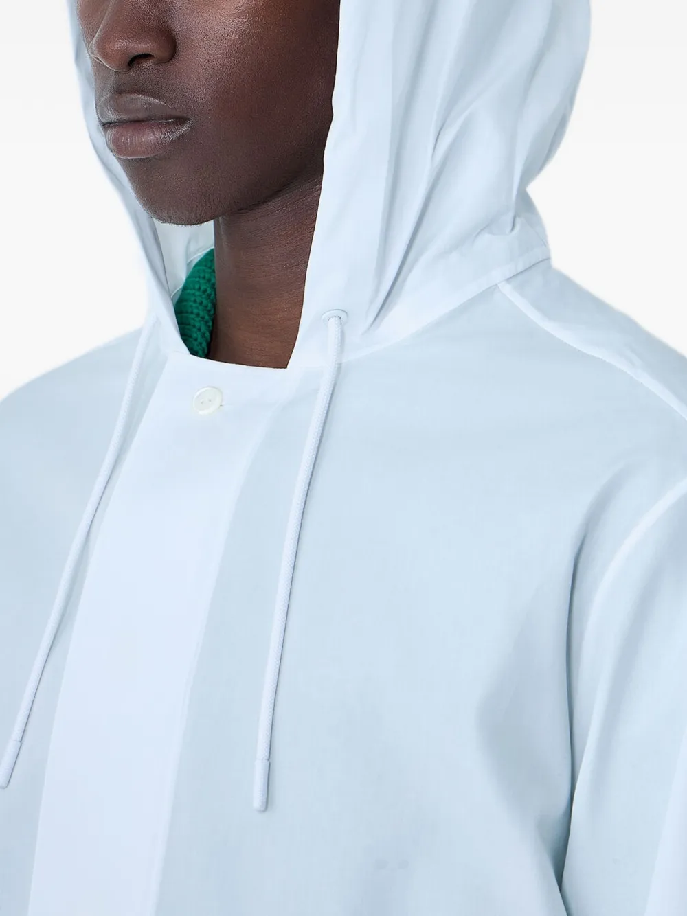 Lacoste Shirtjack met trekkoord en capuchon Wit