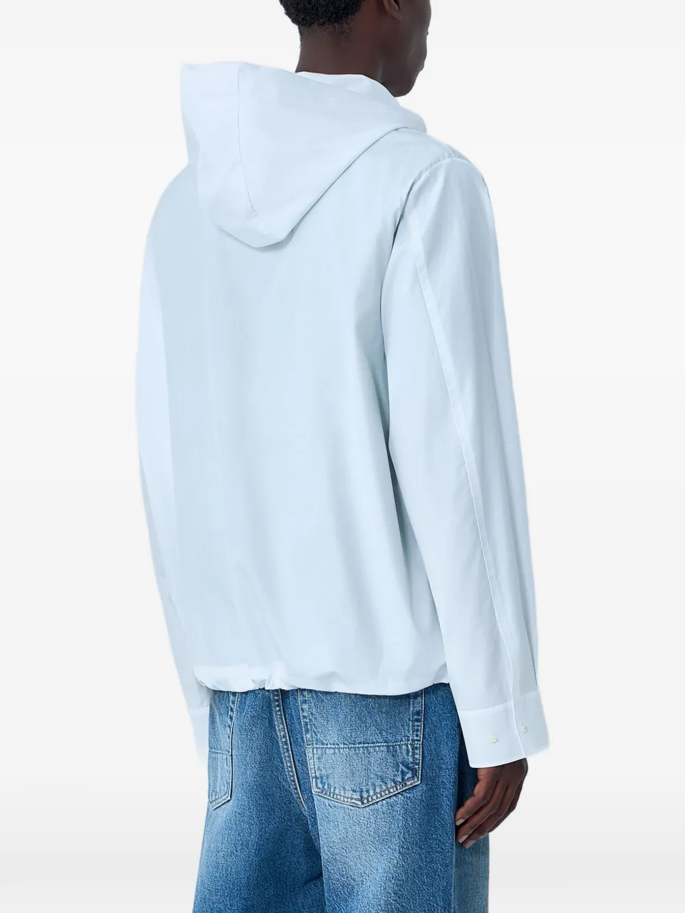 Lacoste Shirtjack met trekkoord en capuchon Wit