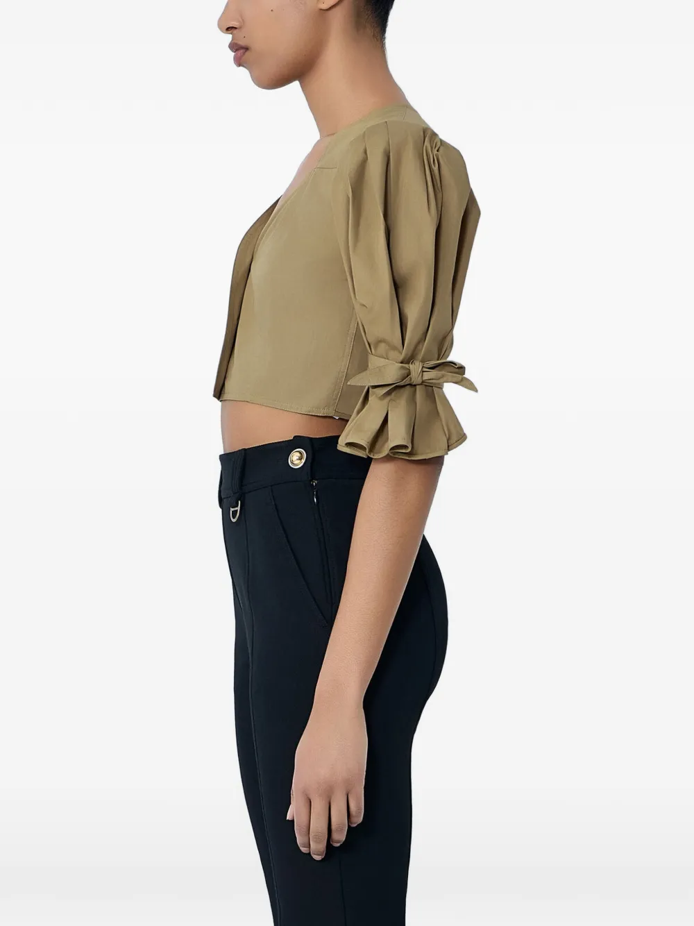 Chloé Cropped blouse Groen